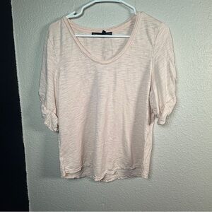 White House Black Market Light Pink Short Sleeve Top